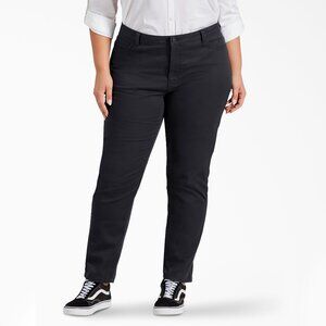 Womens Juniors Dickies Original 4 Pocket Twill Pants SKINNY Size 22 Mid Rise NWT